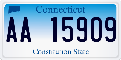 CT license plate AA15909