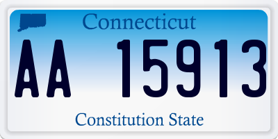 CT license plate AA15913