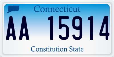 CT license plate AA15914