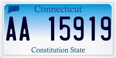 CT license plate AA15919