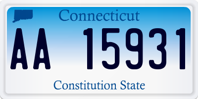 CT license plate AA15931