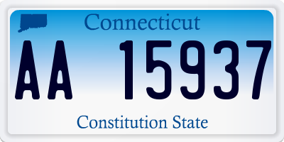 CT license plate AA15937