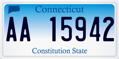 CT license plate AA15942