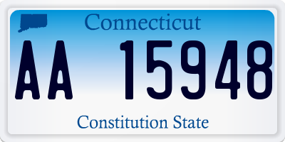 CT license plate AA15948