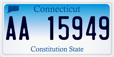 CT license plate AA15949