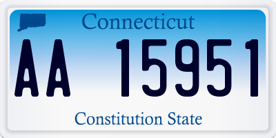 CT license plate AA15951