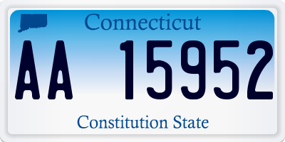 CT license plate AA15952