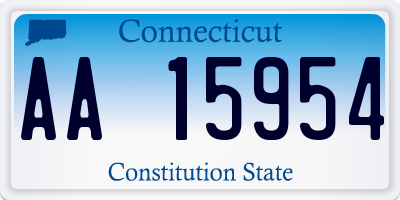 CT license plate AA15954