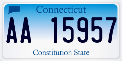 CT license plate AA15957