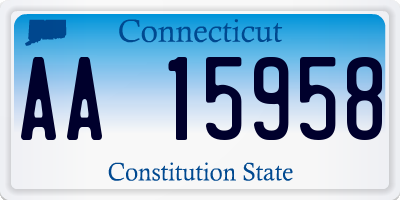 CT license plate AA15958