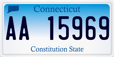 CT license plate AA15969