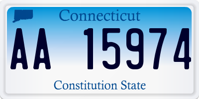 CT license plate AA15974