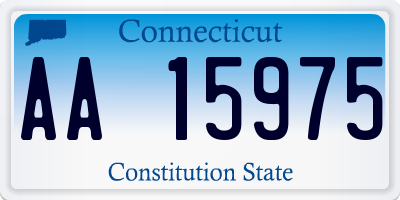 CT license plate AA15975