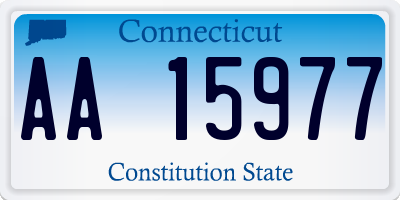 CT license plate AA15977