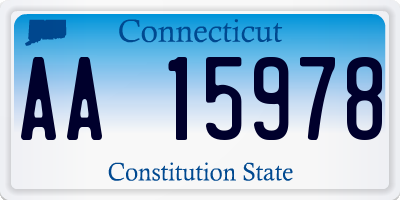 CT license plate AA15978