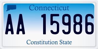 CT license plate AA15986