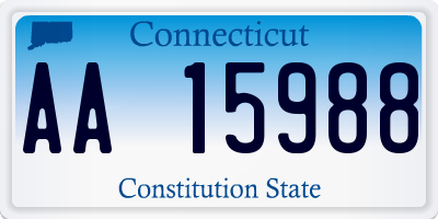 CT license plate AA15988