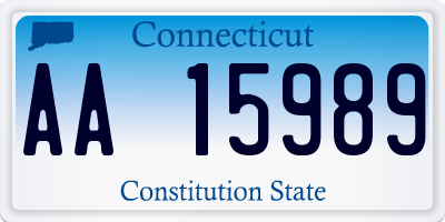 CT license plate AA15989