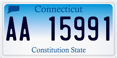 CT license plate AA15991