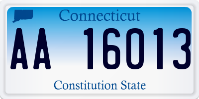 CT license plate AA16013