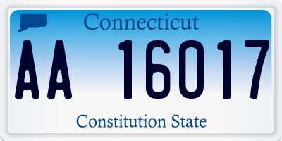 CT license plate AA16017