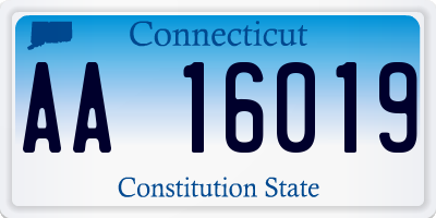 CT license plate AA16019