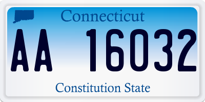 CT license plate AA16032