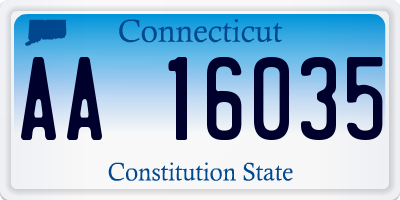 CT license plate AA16035