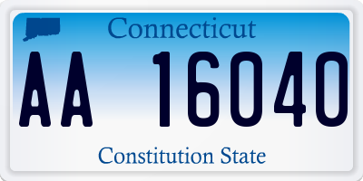 CT license plate AA16040