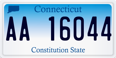 CT license plate AA16044