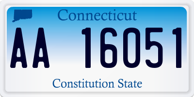 CT license plate AA16051