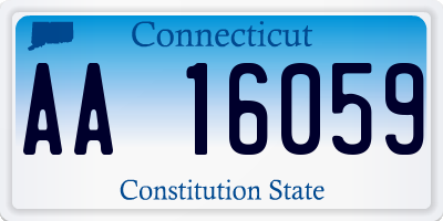 CT license plate AA16059