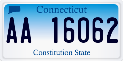 CT license plate AA16062