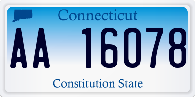 CT license plate AA16078