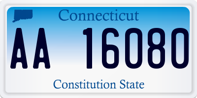 CT license plate AA16080