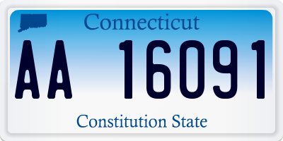 CT license plate AA16091