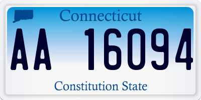 CT license plate AA16094