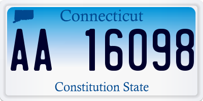 CT license plate AA16098