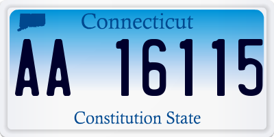 CT license plate AA16115