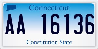 CT license plate AA16136