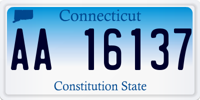 CT license plate AA16137