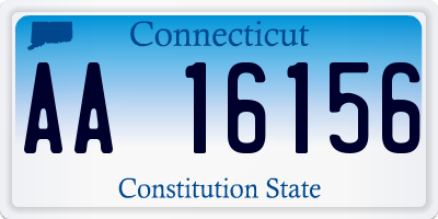 CT license plate AA16156