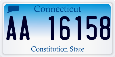 CT license plate AA16158