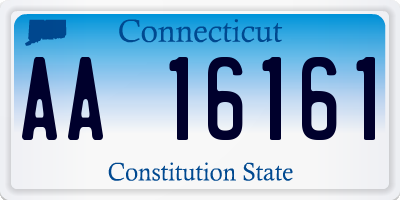 CT license plate AA16161