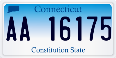 CT license plate AA16175