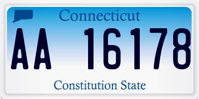 CT license plate AA16178