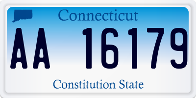 CT license plate AA16179