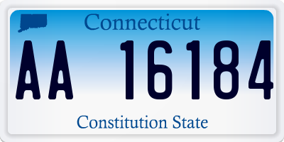 CT license plate AA16184