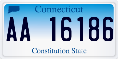 CT license plate AA16186