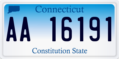 CT license plate AA16191